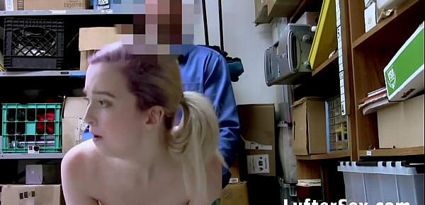 Petite Blonde Teen Caught Live Stealing on CCTV